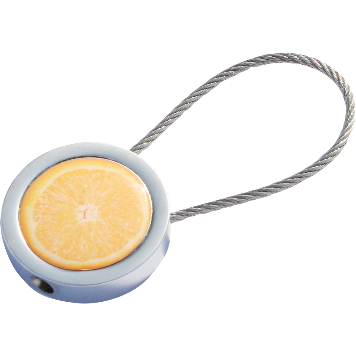 ROUNDSTRING metal keyfob matt chrome ROUNDSTRING metal keyfob matt chrome